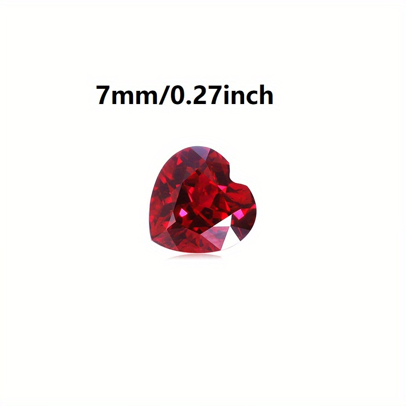 Heart Shape Lab Grown Pigeon Blood Ruby Gems for DIY Jewelry